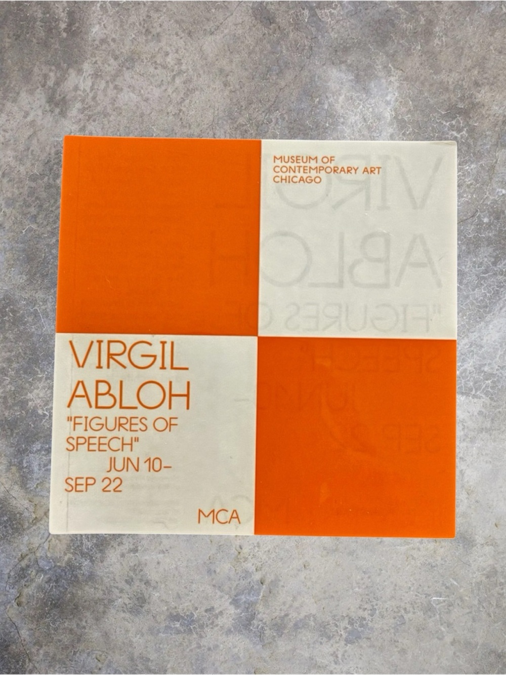 Virgil Abloh 'Figures of Speech' Orange and Cream Art Print - MCA